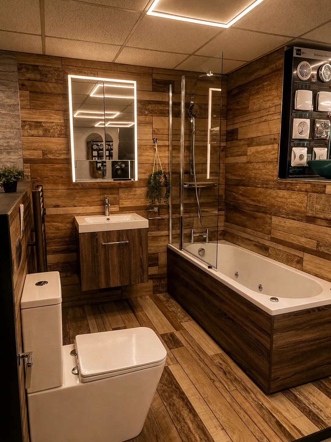 Modern walk-in shower installation by Bright Bathrooms